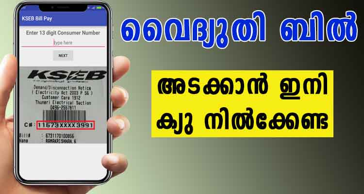 വൈദ്യുതി ബിൽ അടക്കാൻ ഇനി ക്യു നിൽക്കേണ്ട