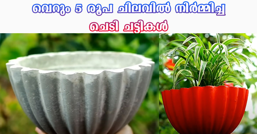 വെറും 5 രൂപ ചിലവിൽ സ്മെന്റ്റ് ചട്ടികൾ നിർമ്മിച്ചെടുക്കാം