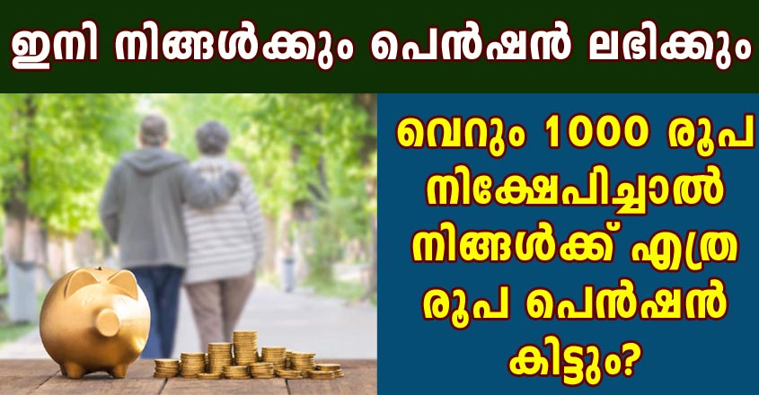 ഇനി നിങ്ങൾക്കും പെൻഷൻ ലഭിക്കും. വെറും 1000 രൂപ നിക്ഷേപിച്ചാൽ നിങ്ങൾക്ക് എത്ര രൂപ പെൻഷൻ കിട്ടും?