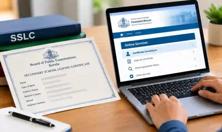 SSLC Book Correction Online Kerala for correcting certificate details