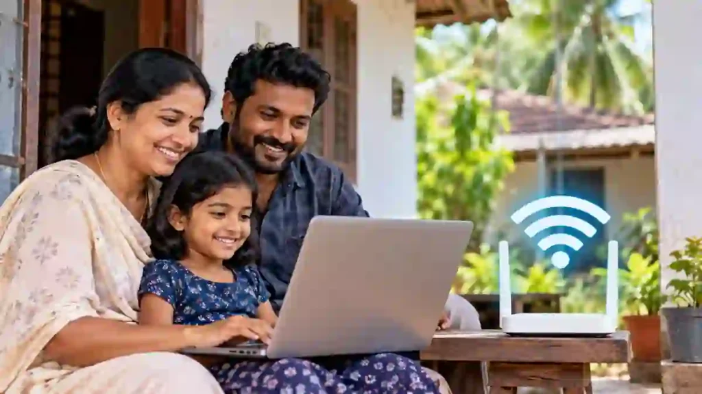 K-FON Free WiFi BPL family internet connection Kerala